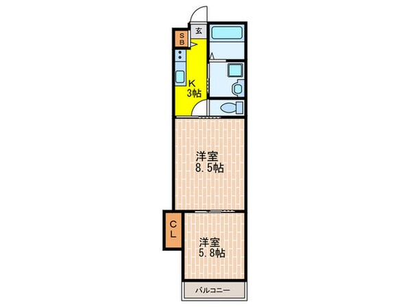 クリエオーレ大久保町の物件間取画像